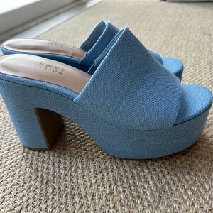 Journee Collection Light Blue platform Heels